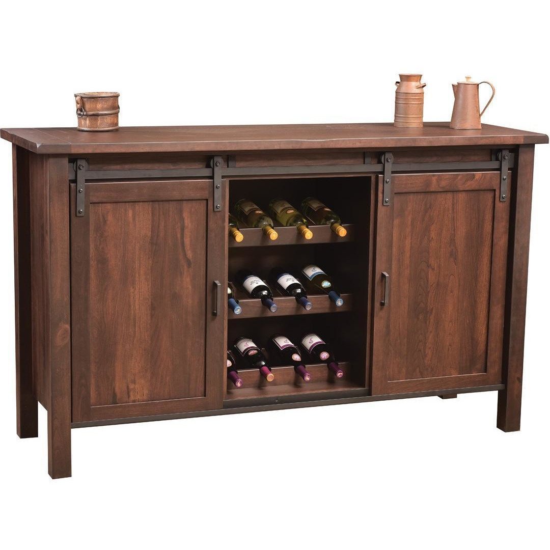 QW Amish Barn Door Wine Buffet
