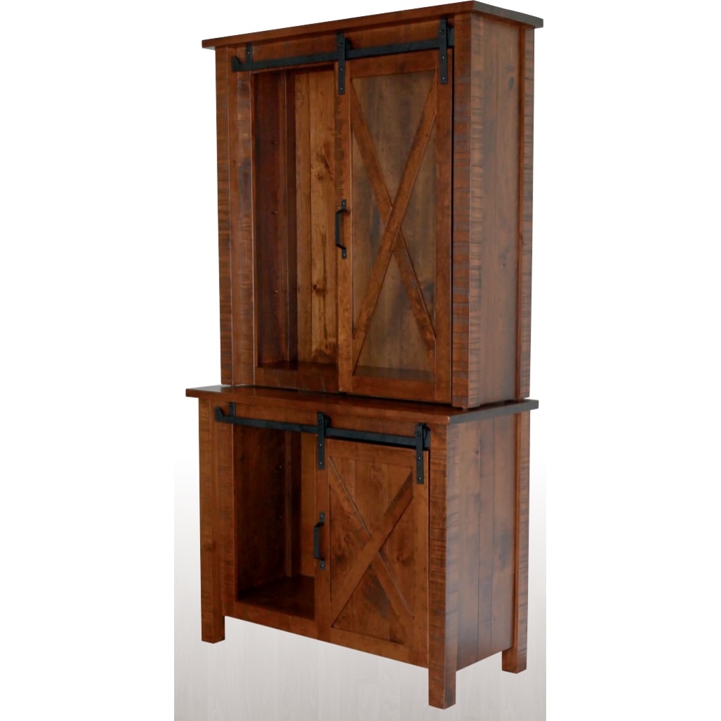 QW Amish Barn Floor 2 Door Buffet & Hutch