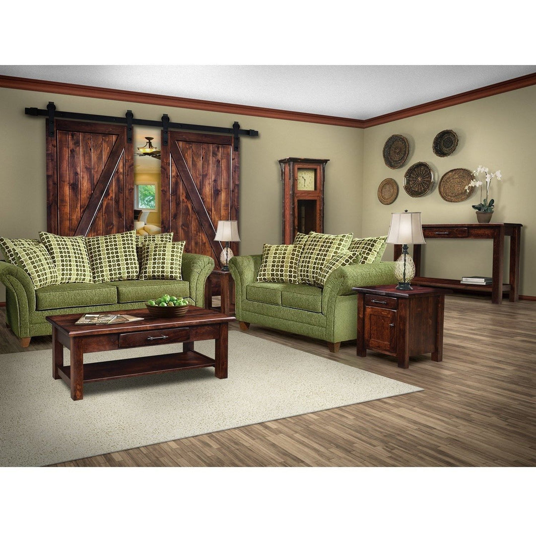 QW Amish Barn Floor Enclosed End Table
