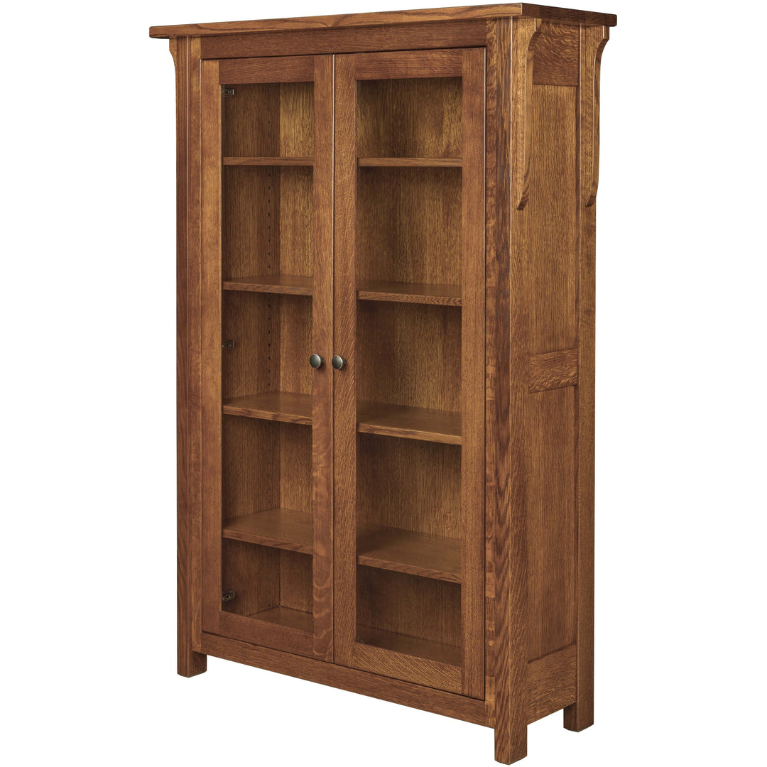 QW Amish Boston Bookcase with Doors