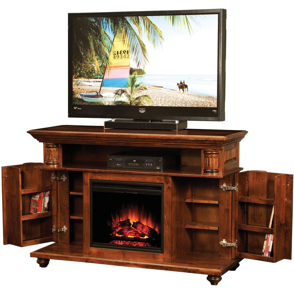 QW Amish Bryant 60" Fireplace Media Console