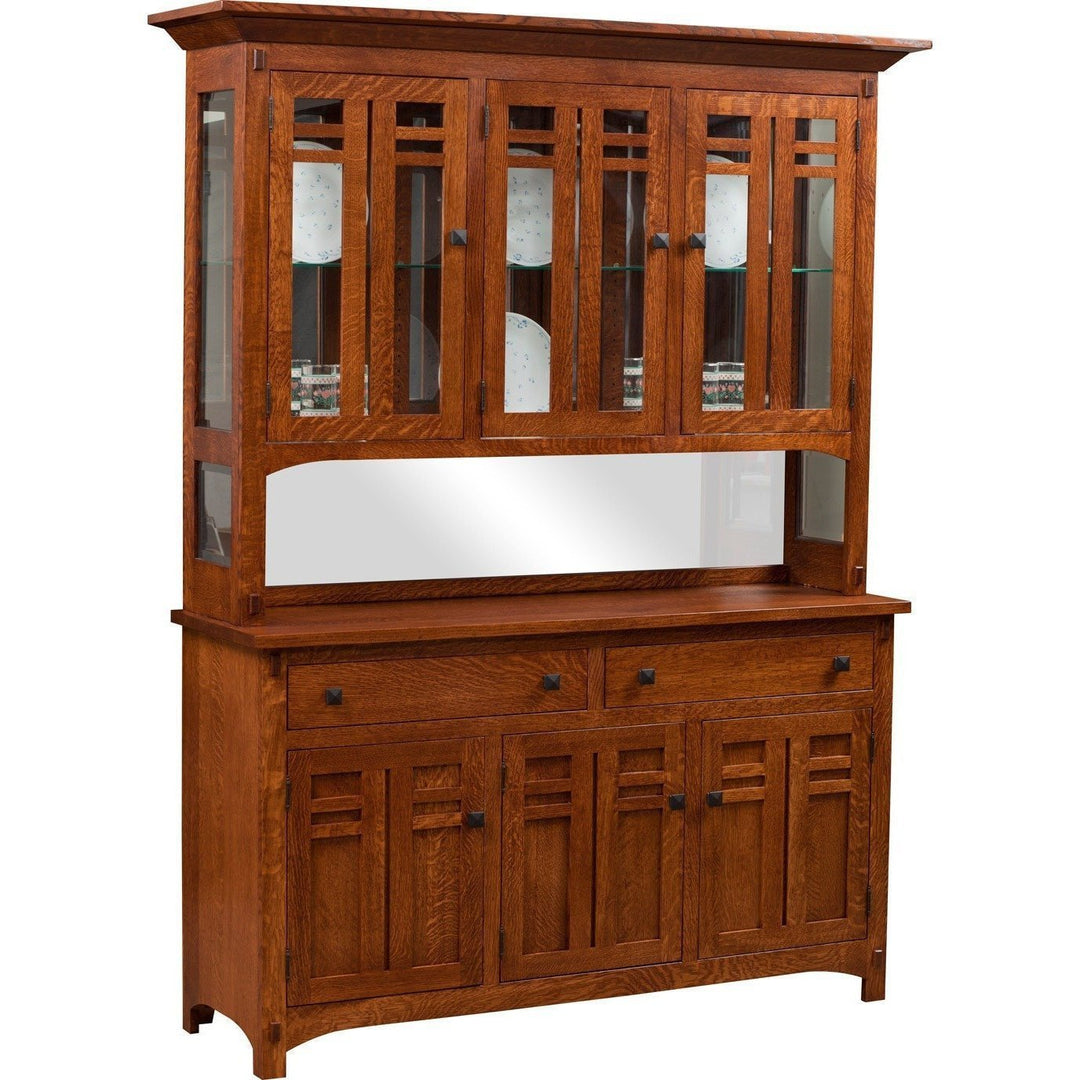 QW Amish Bungalow 3 Door Buffet with Hutch