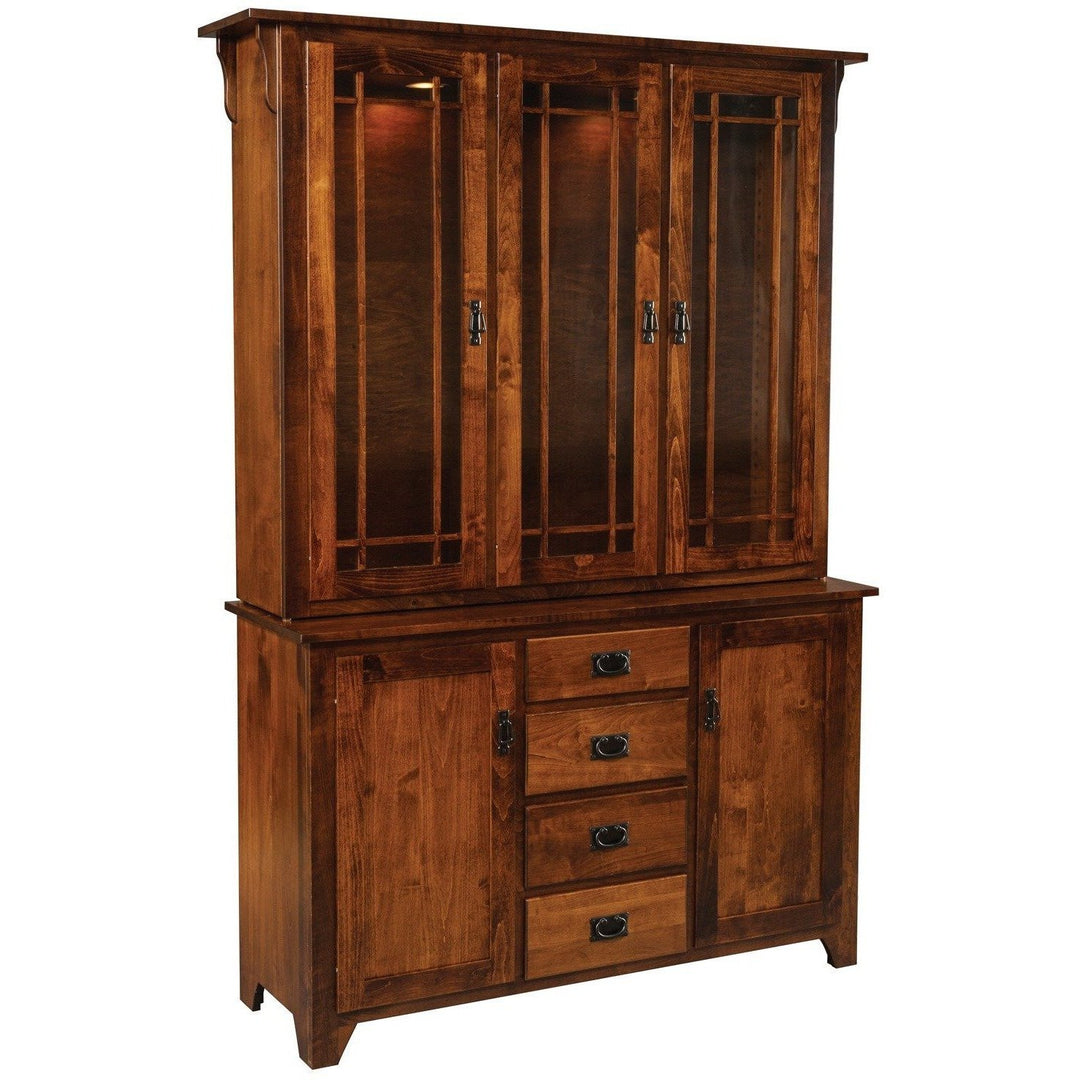 QW Amish Burkholder 3 Door Hutch & Buffet HIEK-BMH3