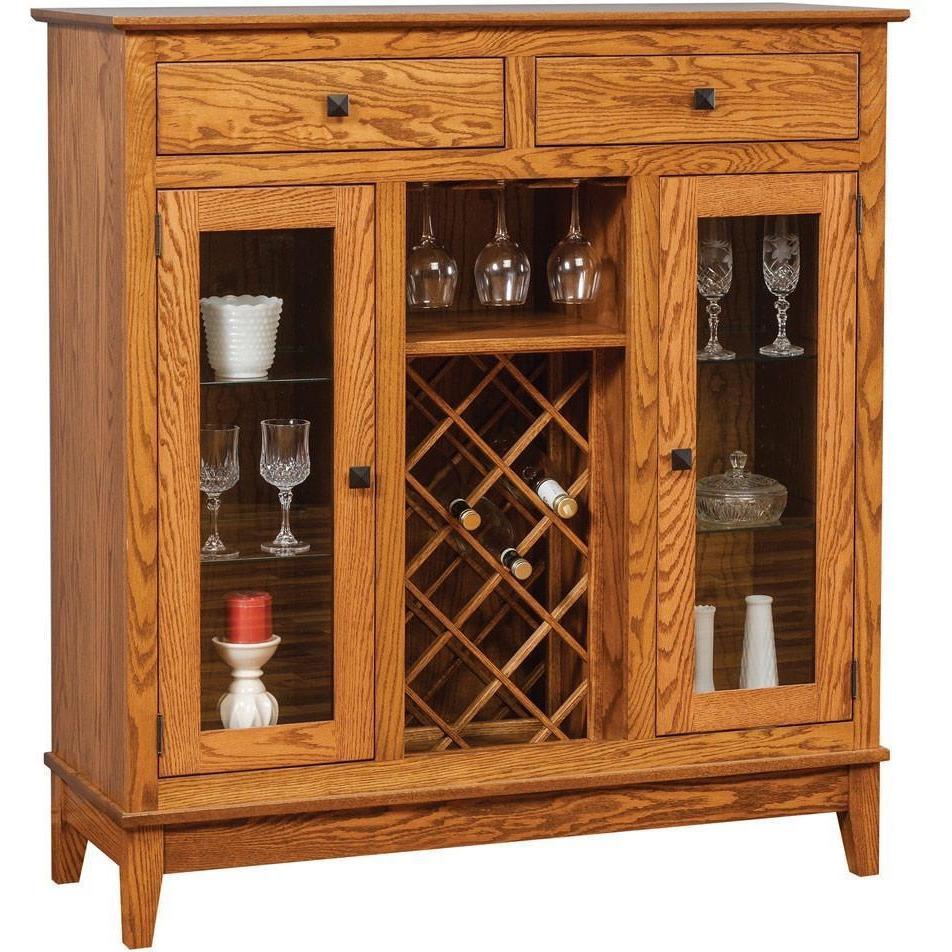 Mission style wine cabinet sale