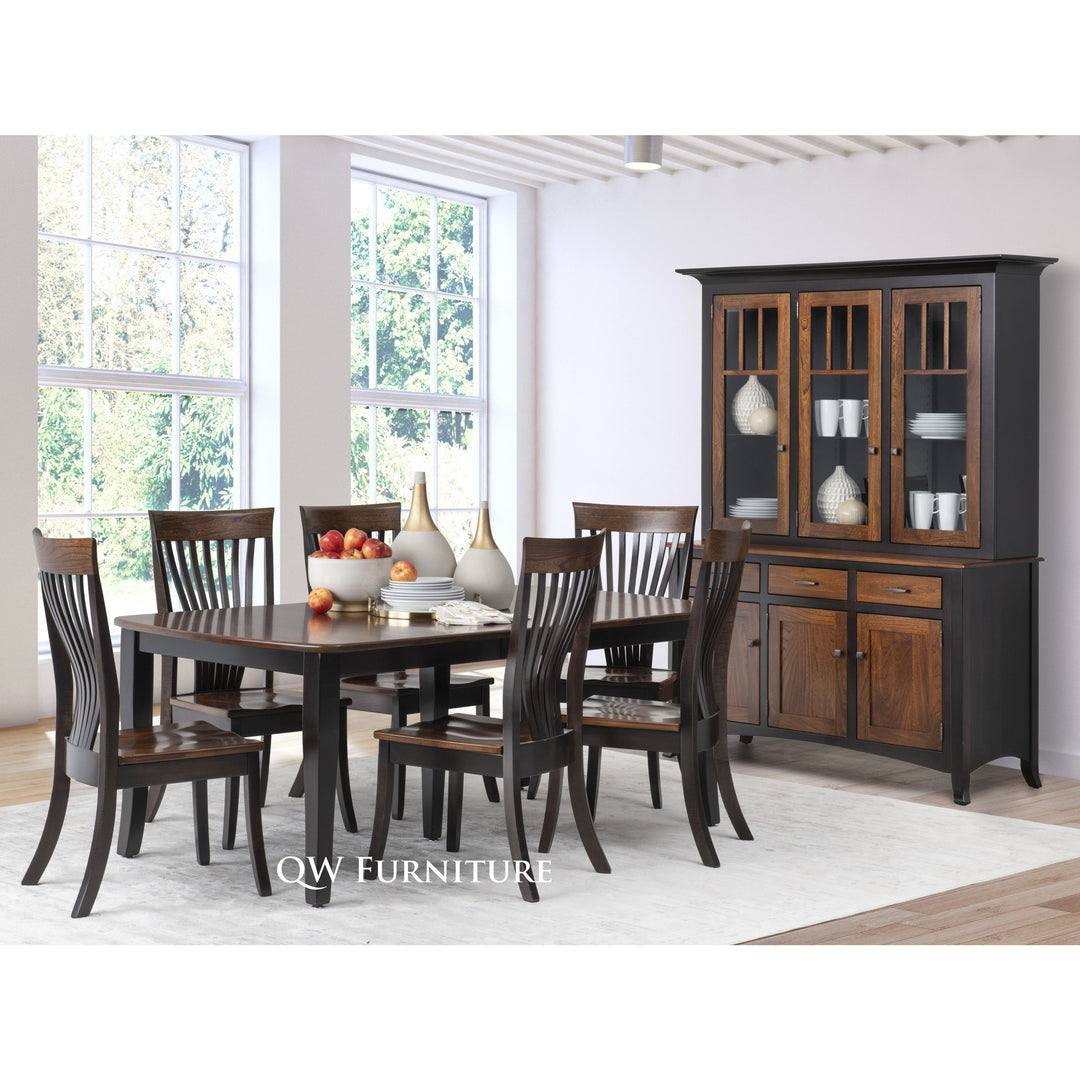 QW Amish Charlestown 3 Door Hutch & Buffet