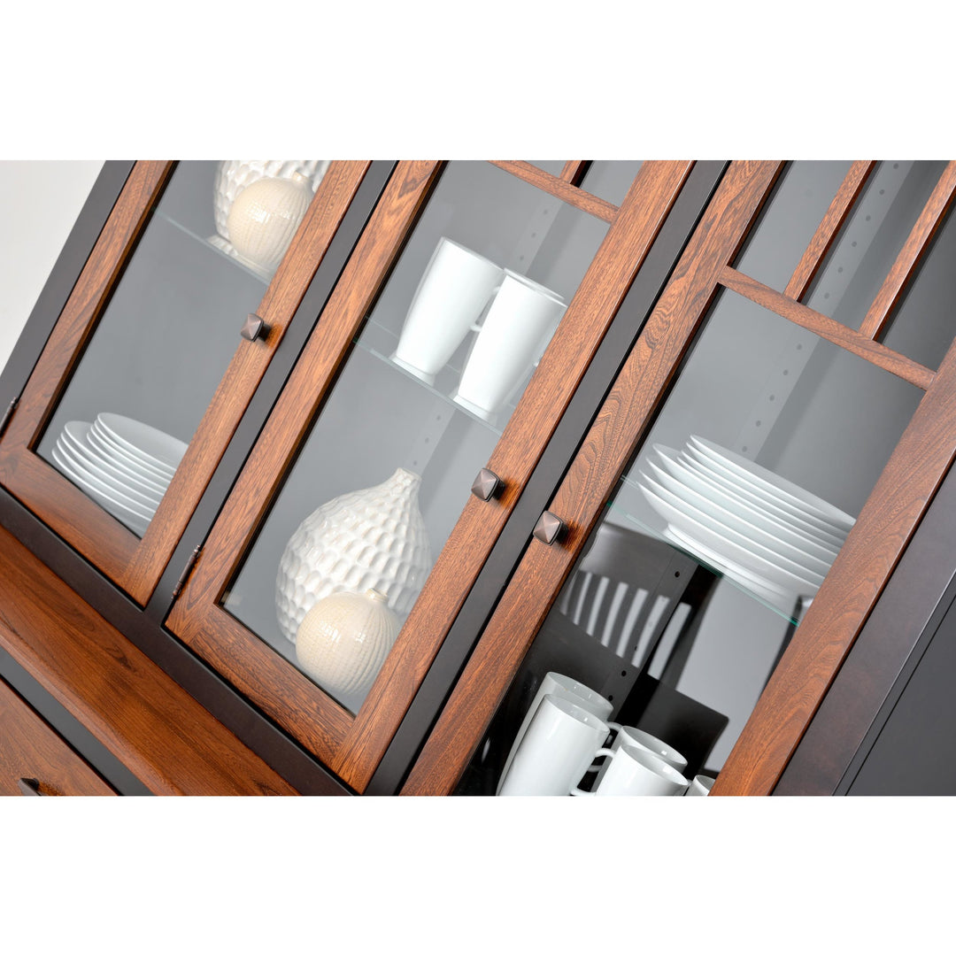 QW Amish Charlestown 3 Door Hutch & Buffet