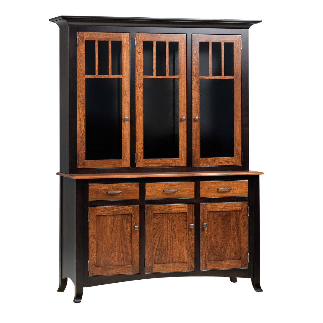 QW Amish Charlestown 3 Door Hutch & Buffet