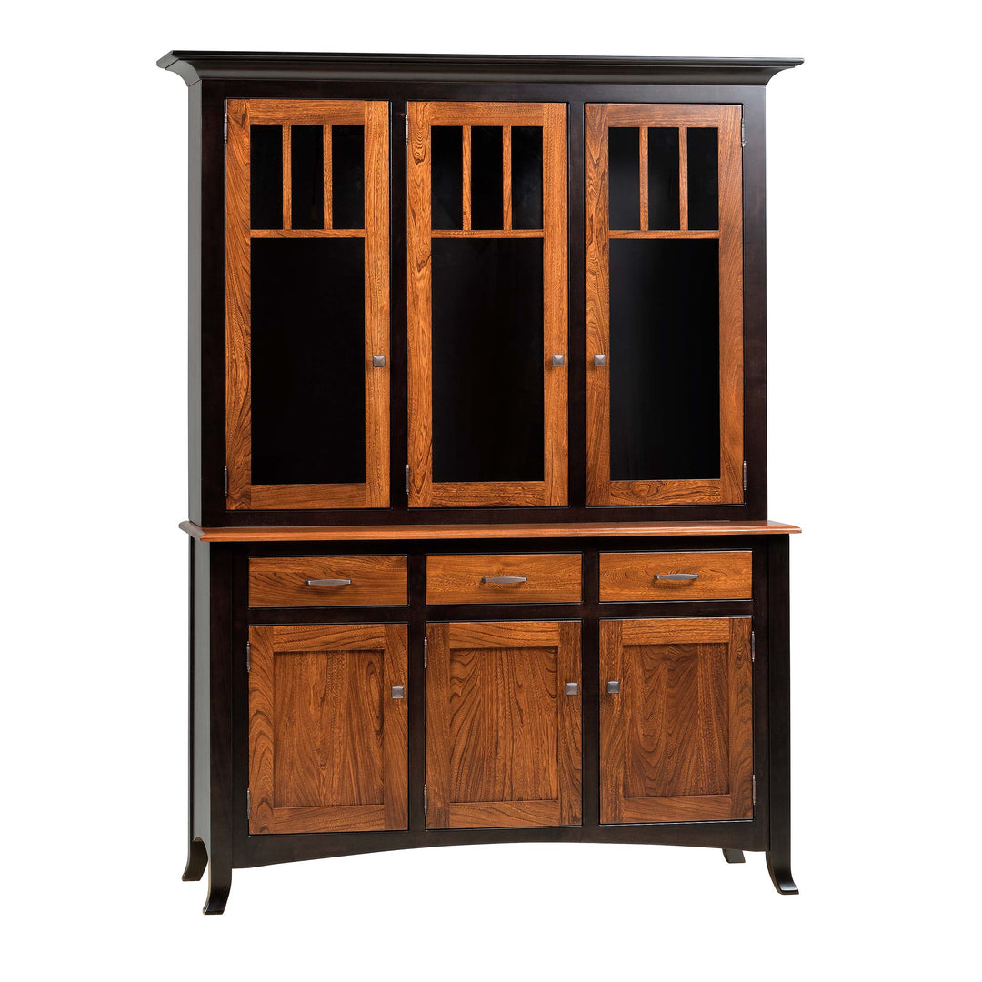 QW Amish Charlestown 3 Door Hutch & Buffet