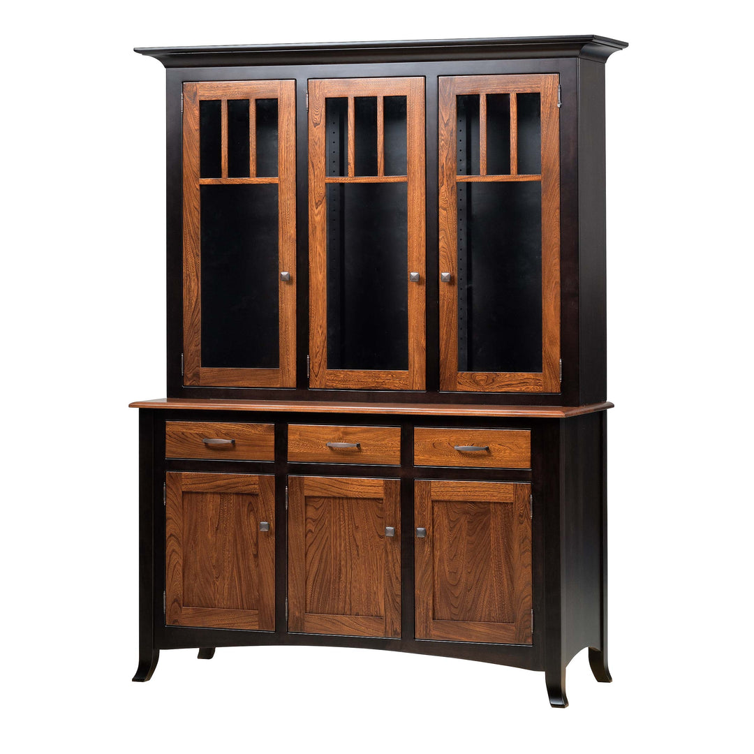 QW Amish Charlestown 3 Door Hutch & Buffet