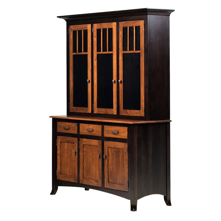 QW Amish Charlestown 3 Door Hutch & Buffet