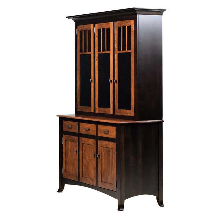 QW Amish Charlestown 3 Door Hutch & Buffet