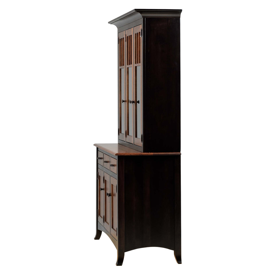 QW Amish Charlestown 3 Door Hutch & Buffet
