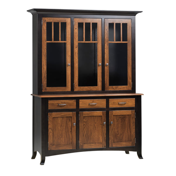 QW Amish Charlestown 3 Door Hutch & Buffet