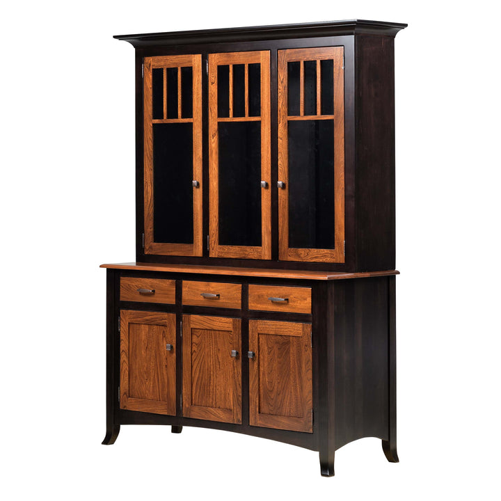 QW Amish Charlestown 3 Door Hutch & Buffet