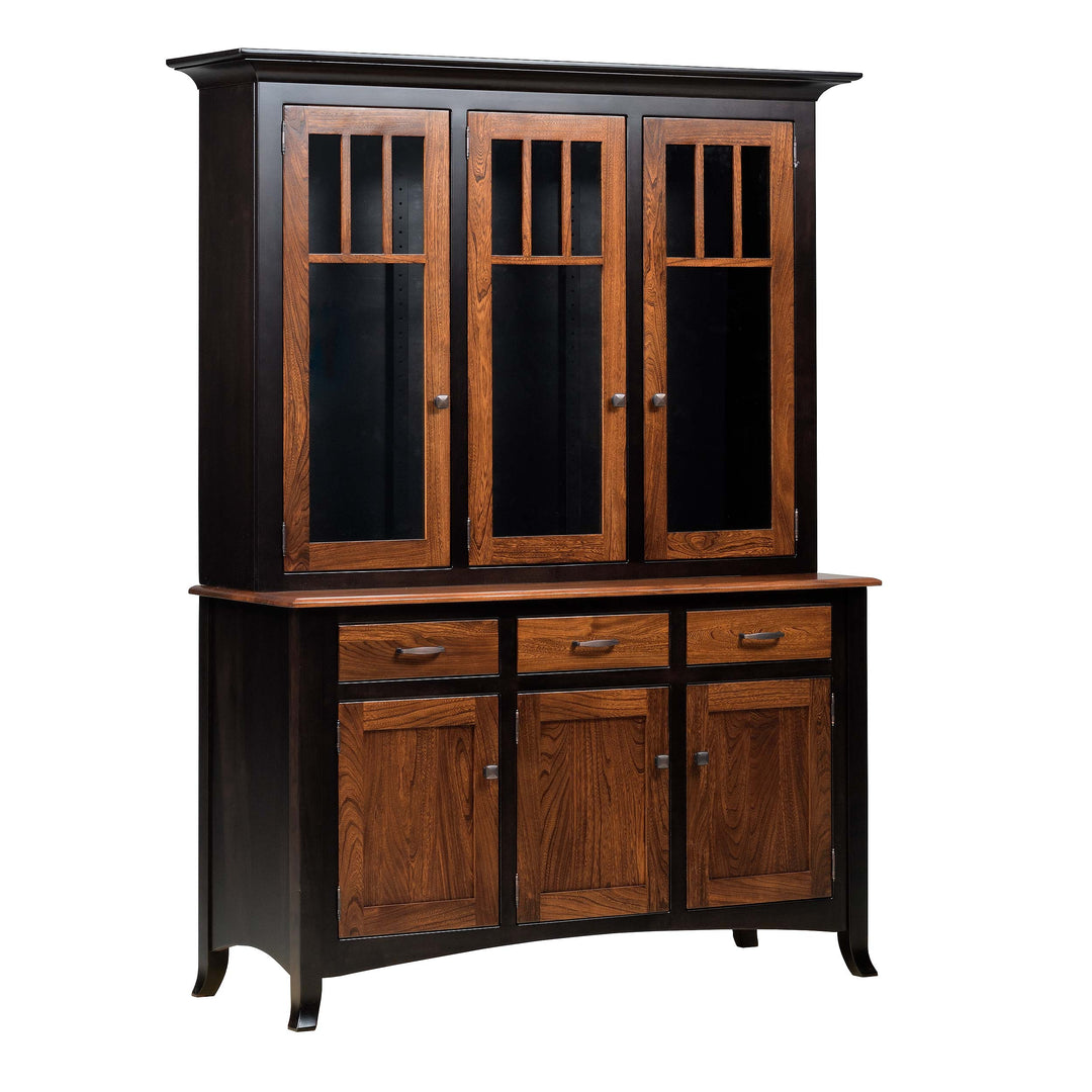 QW Amish Charlestown 3 Door Hutch & Buffet