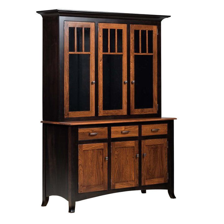 QW Amish Charlestown 3 Door Hutch & Buffet