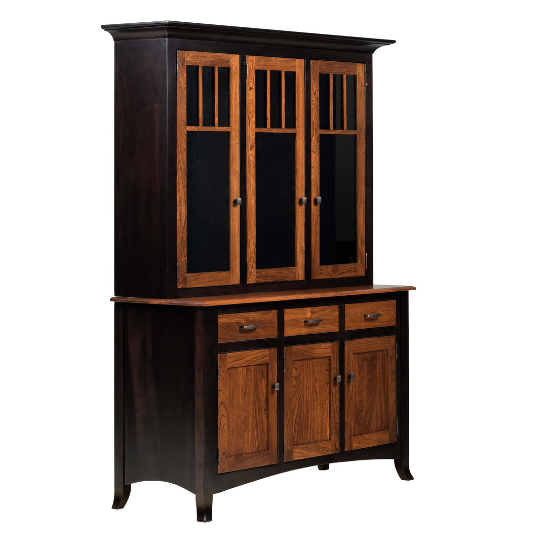 QW Amish Charlestown 3 Door Hutch & Buffet