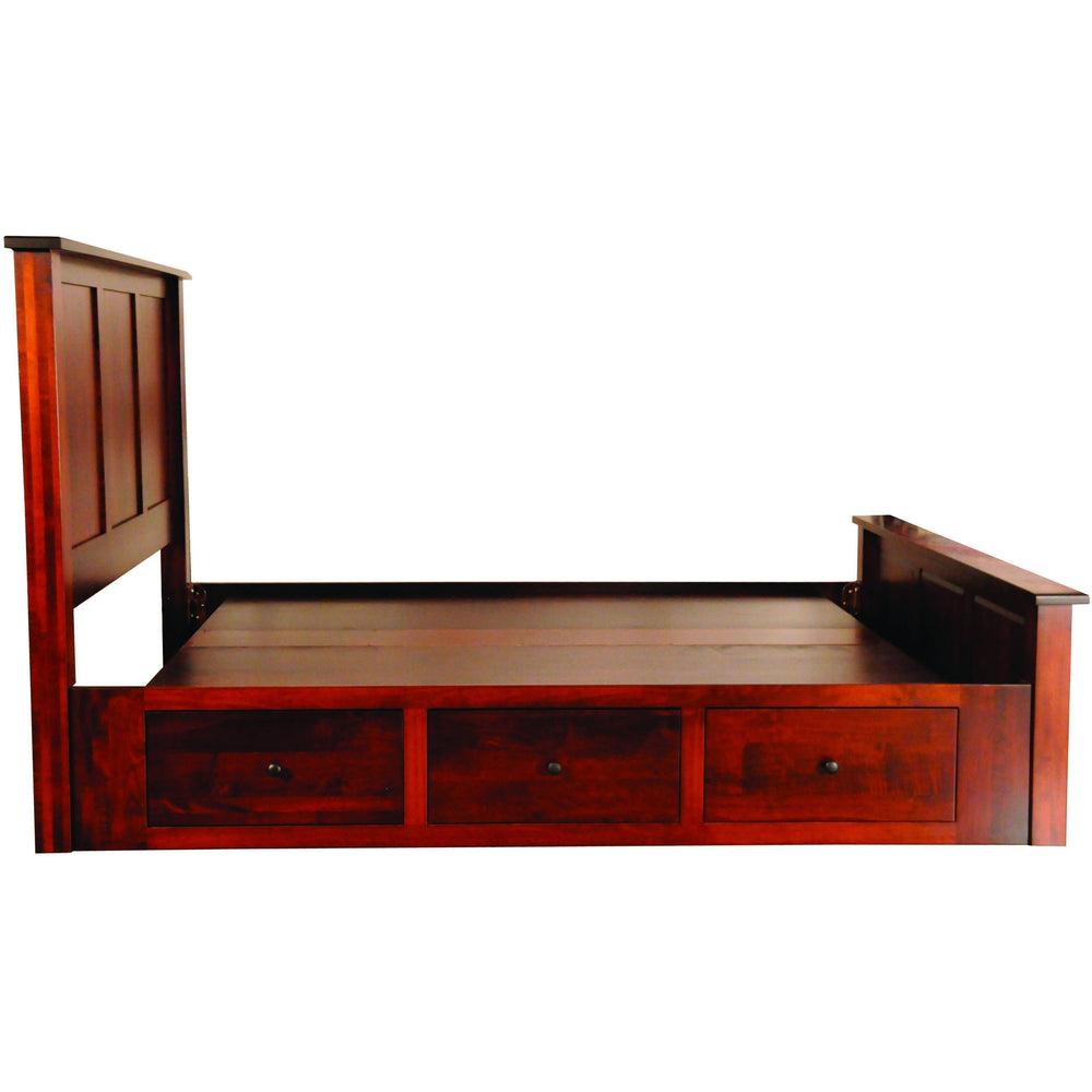 QW Amish Classic Shaker Panel Bed with Storage