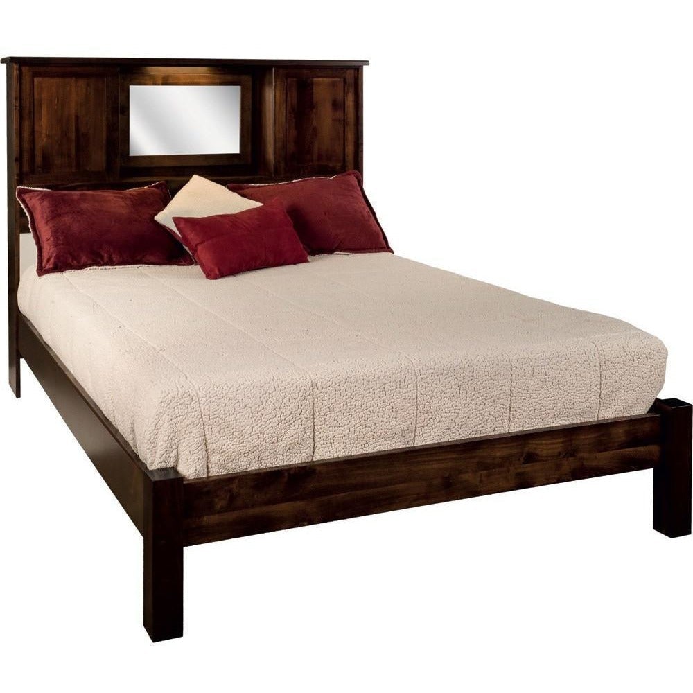 QW Amish Classic Shaker Queen Bookcase Bed JFBM-FU6700BKCSE