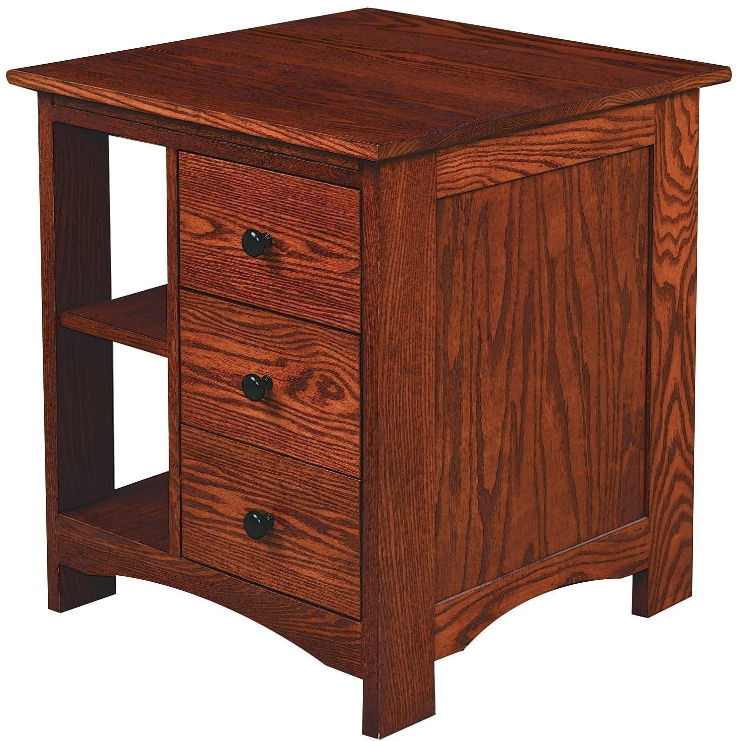 QW Amish Combo End Table Quality Woods Furniture