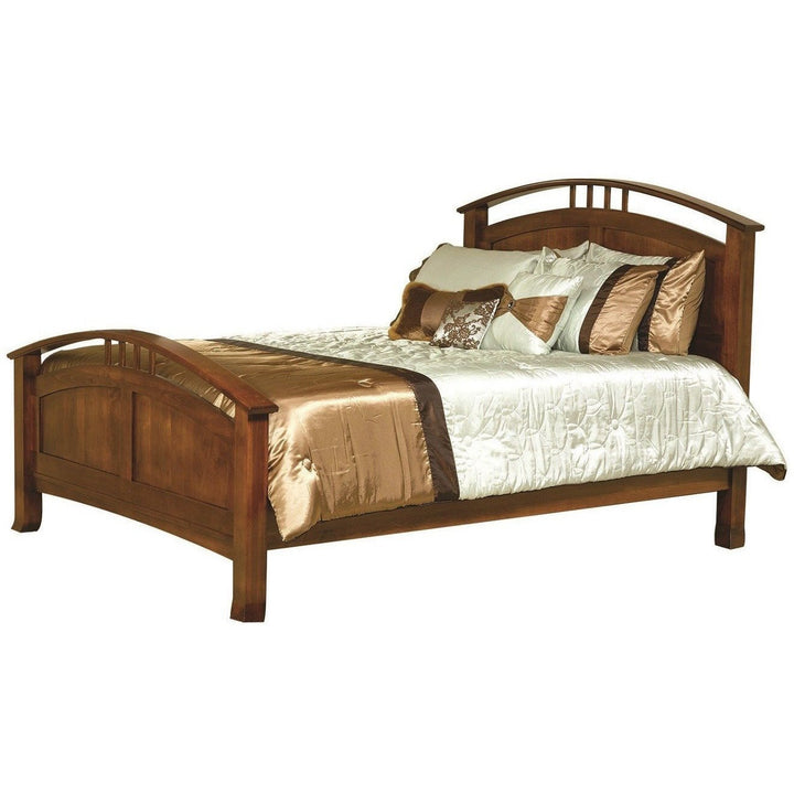 QW Amish Crescent Panel Bed