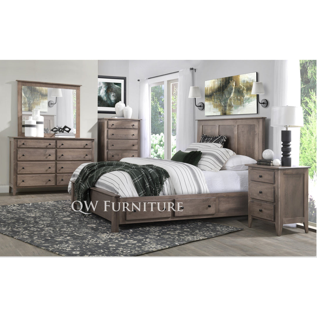 QW Amish Dallas 5pc Set with Storage Bed