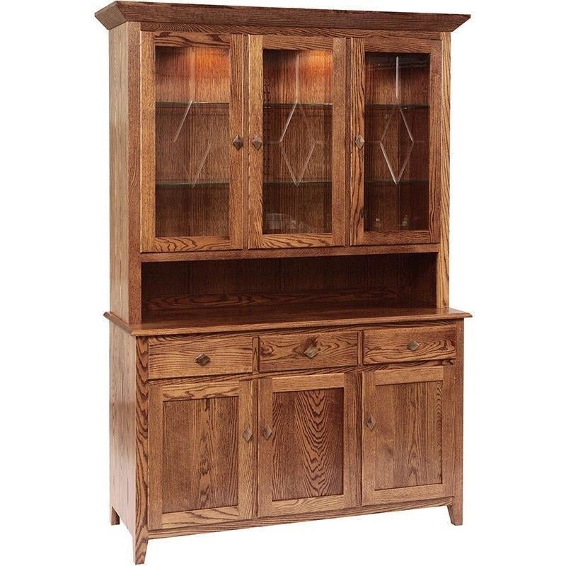 QW Amish Diamond Elements Collection 3 Door Hutch QXIP-DE59LD