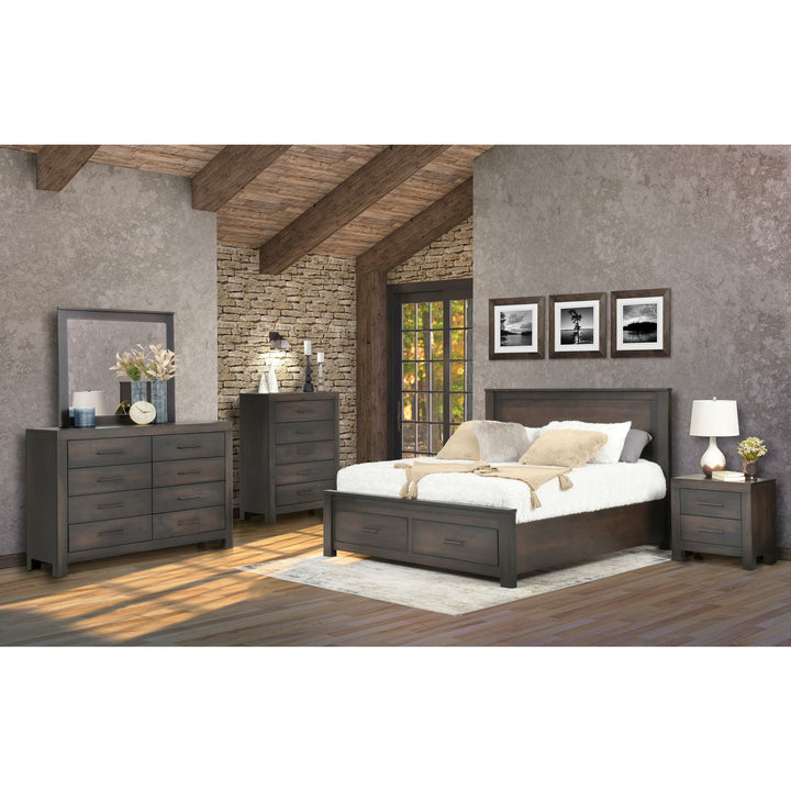 QW Amish Durango 5pc Set w/ Footboard Storage Bed