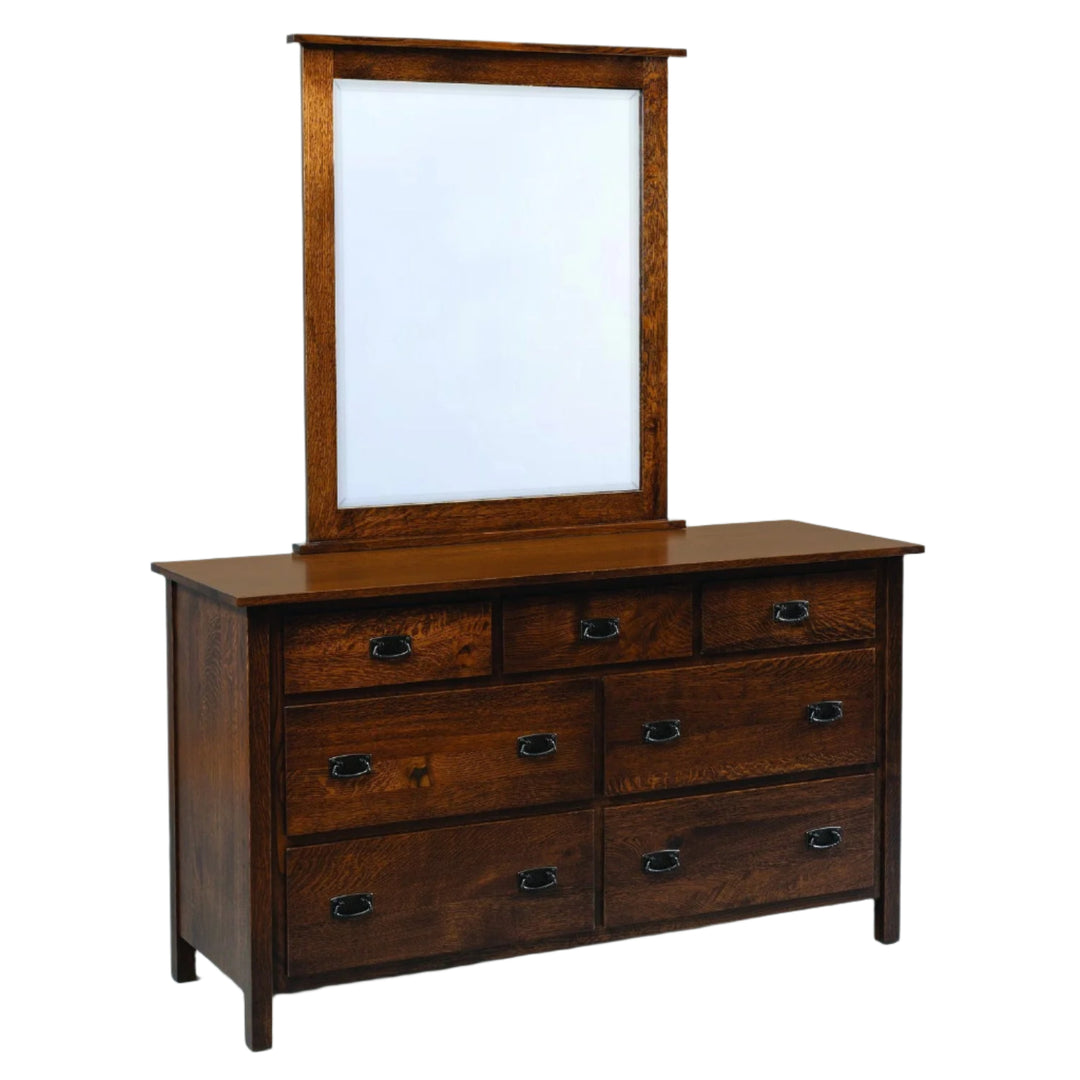 QW Amish Elkins Mission Low Dresser with Mirror Option
