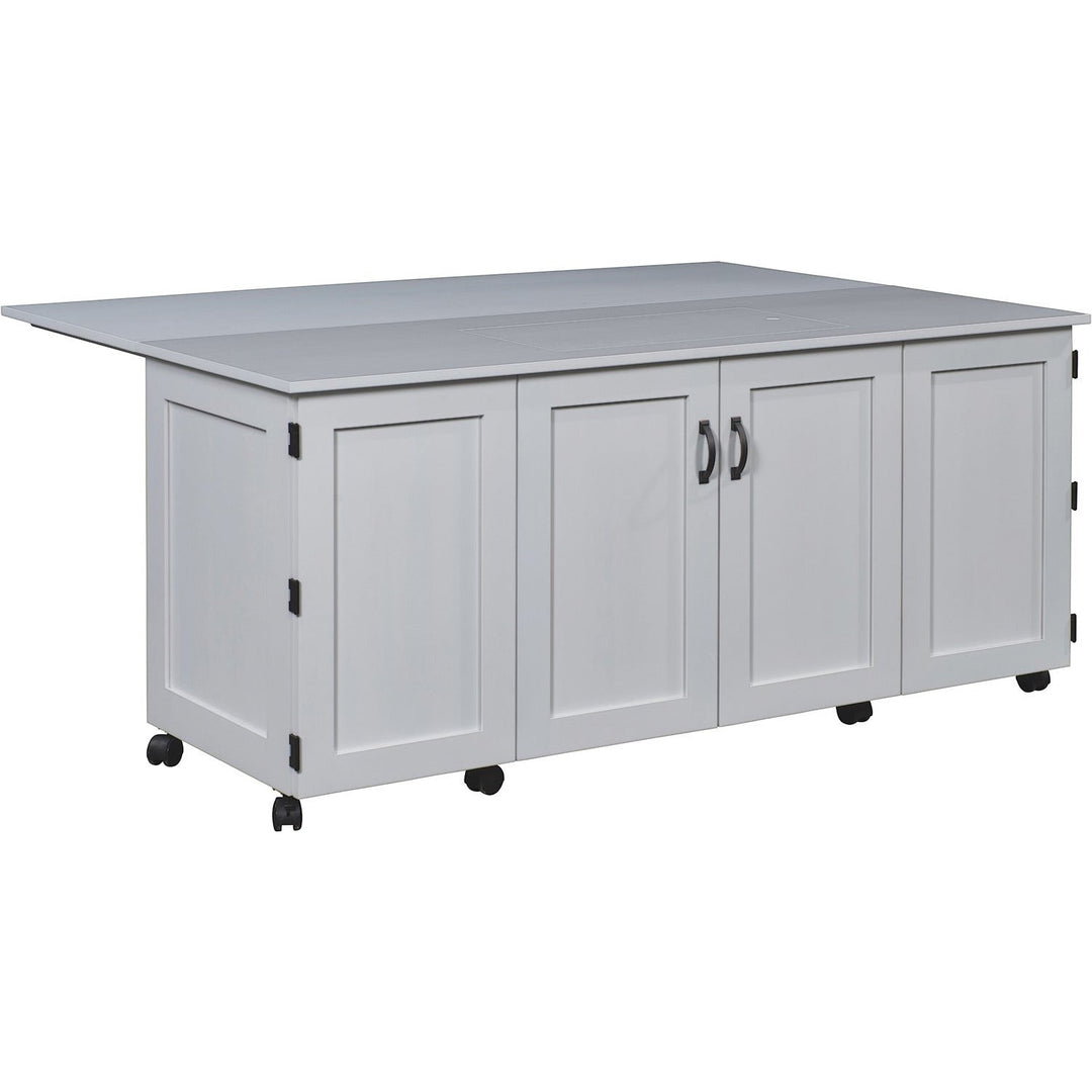 QW Amish Flat Top Sewing Cabinet with Doors