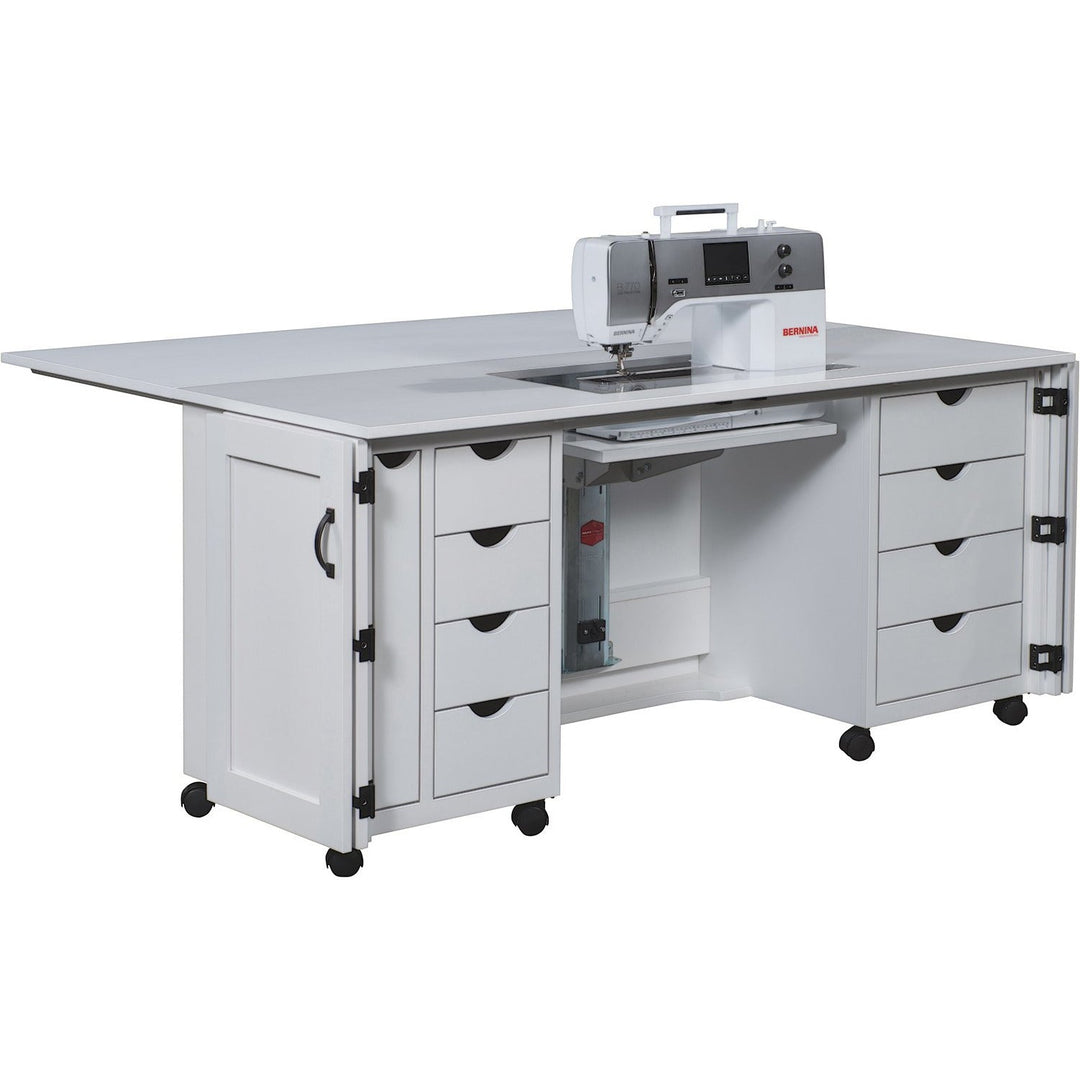 QW Amish Flat Top Sewing Cabinet with Doors