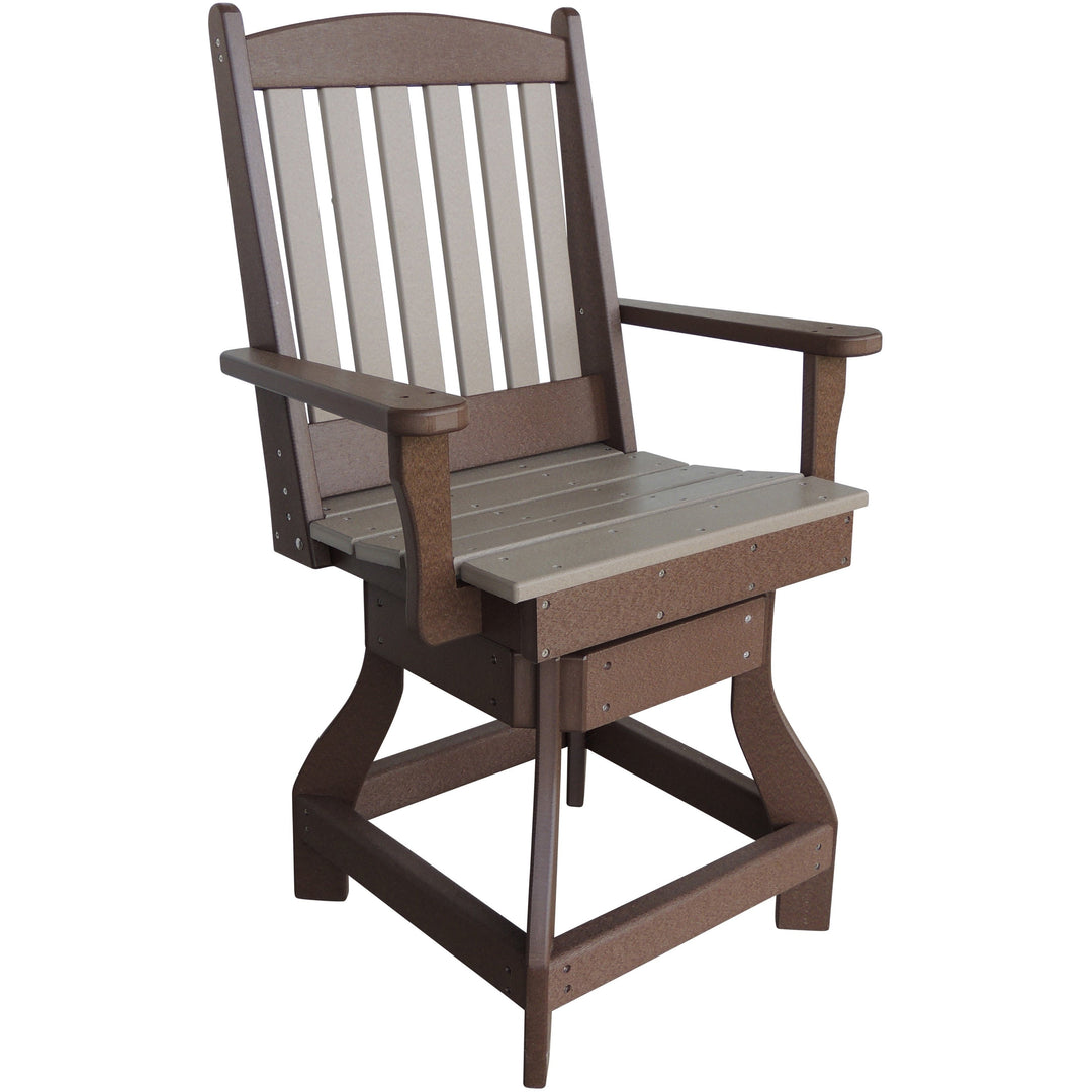 QW Amish Garden Mission Swivel Arm Dining Chair - Counter Height