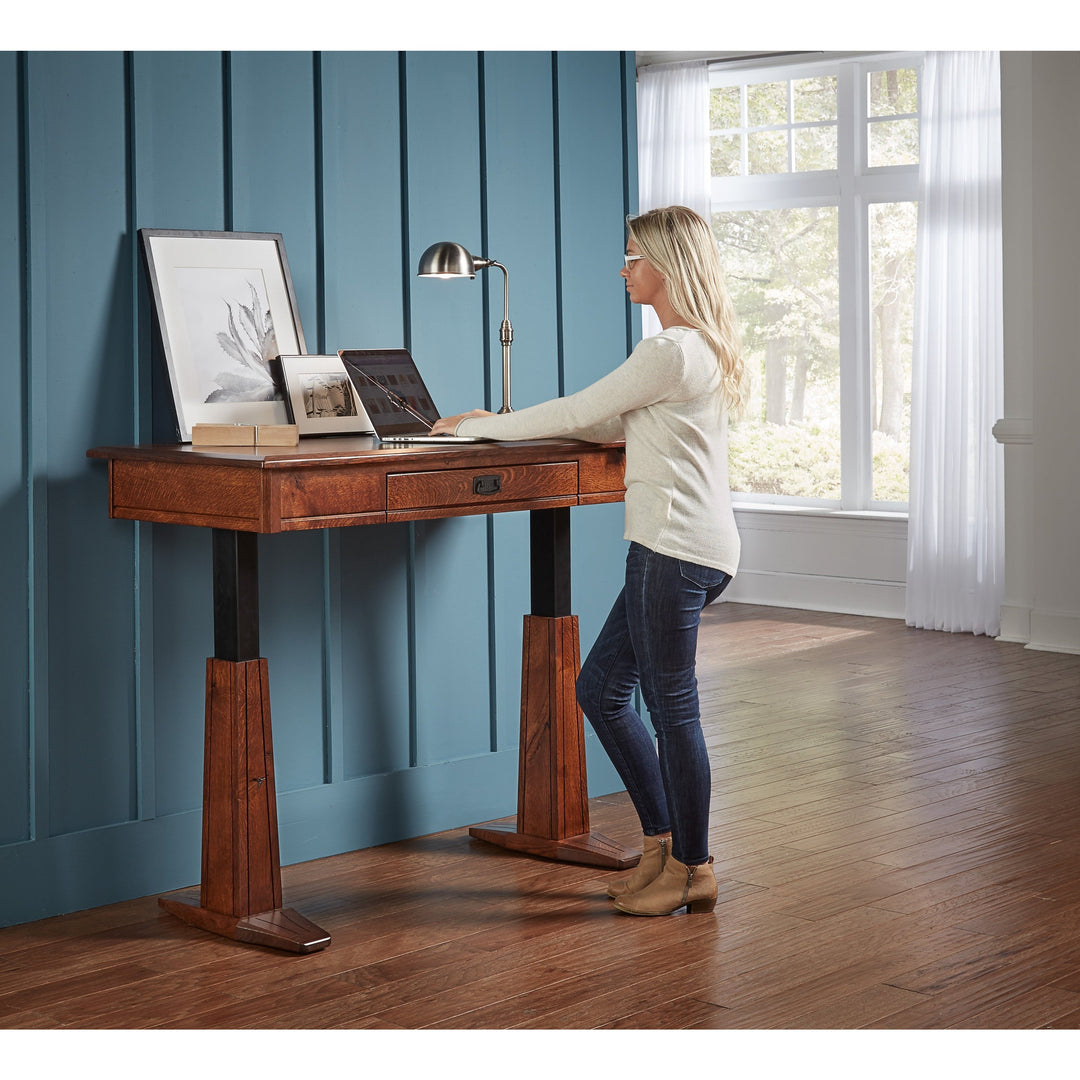 QW Amish Grant Houston Sit-To-Stand Desk