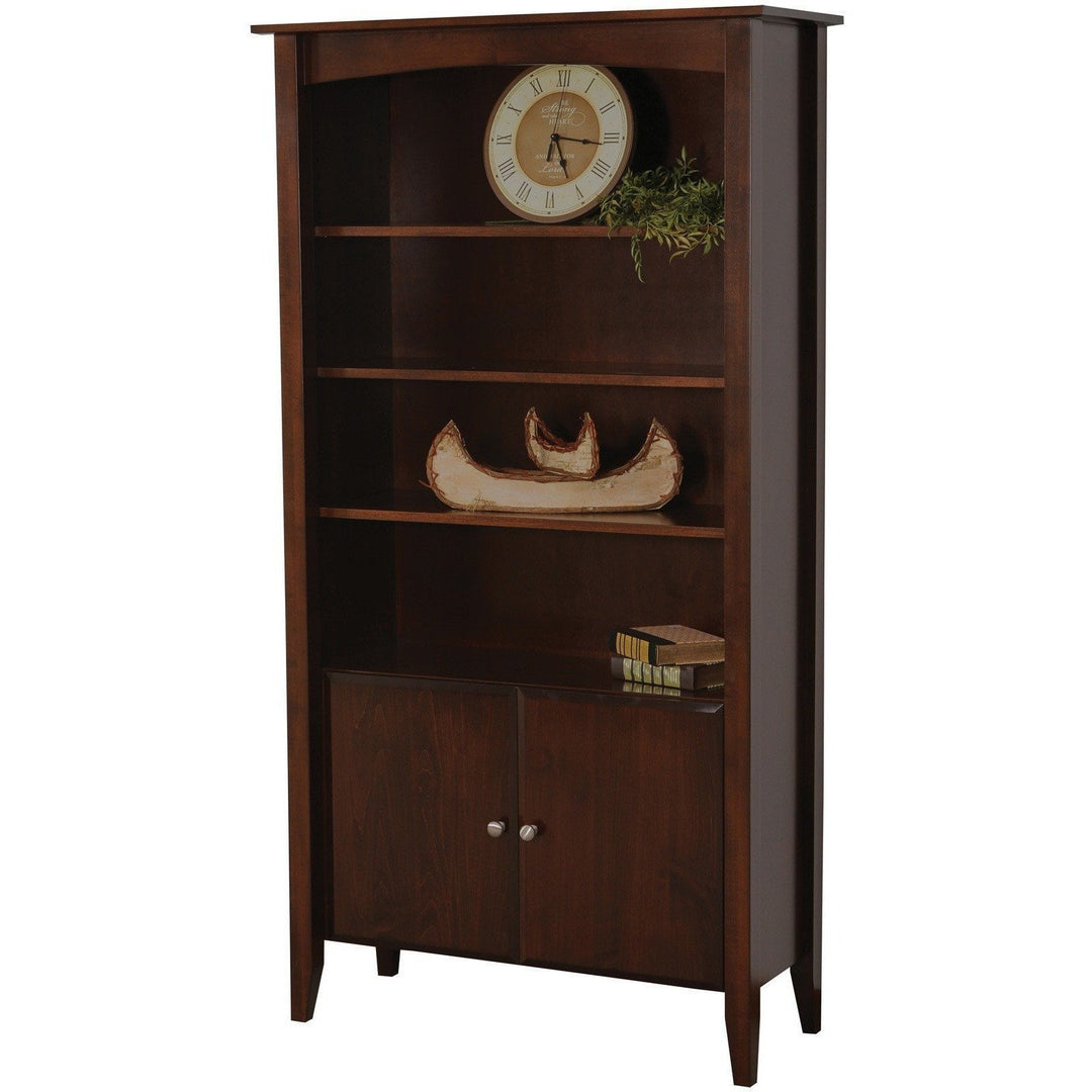 QW Amish Hampton Bookcase With Doors