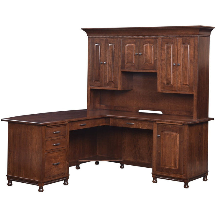 QW Amish Henry Stephen's L Shape Corner Desk with Optional Hutch MEKH-HS90419241