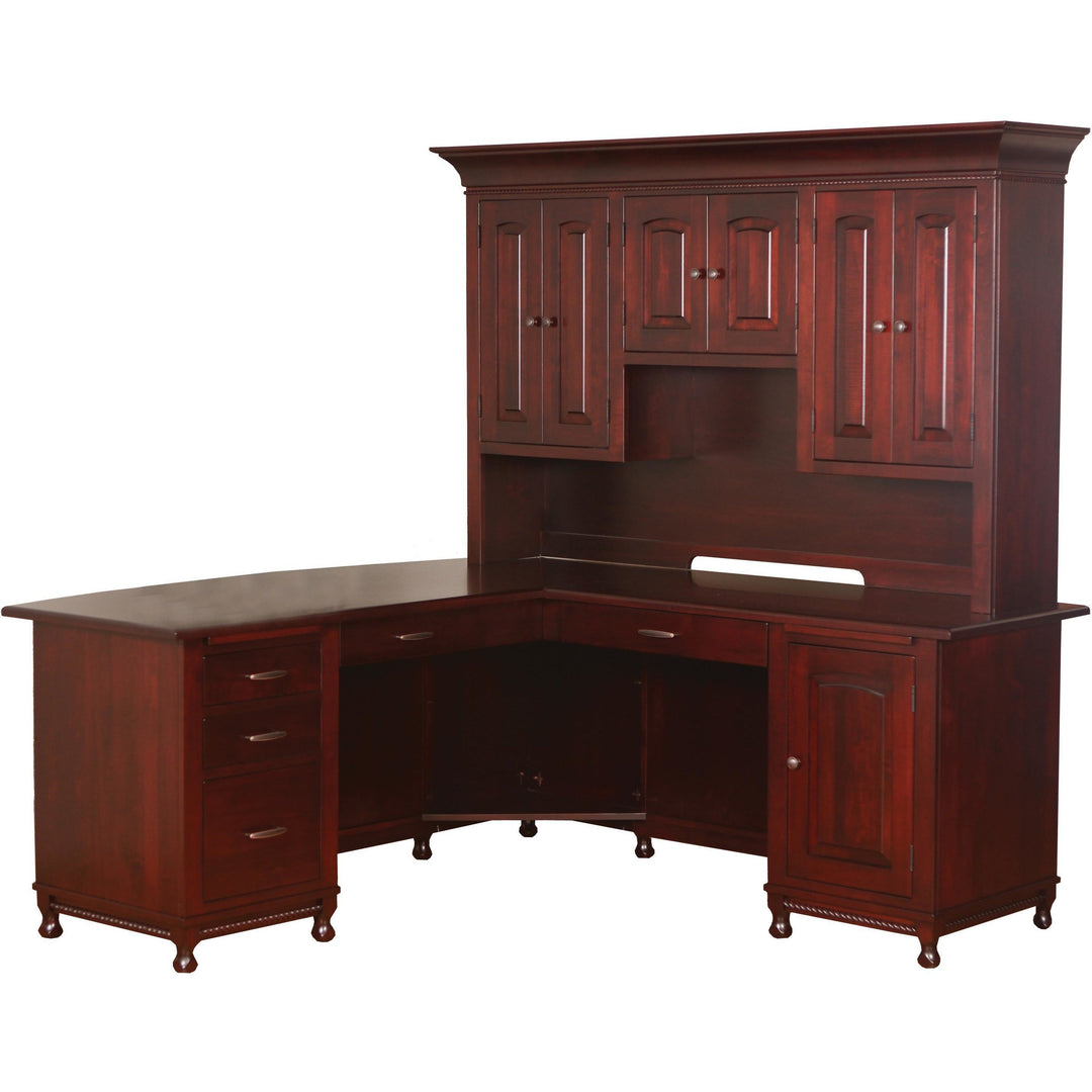 QW Amish Henry Stephen's L Shape Corner Desk with Optional Hutch MEKH-HS90419241