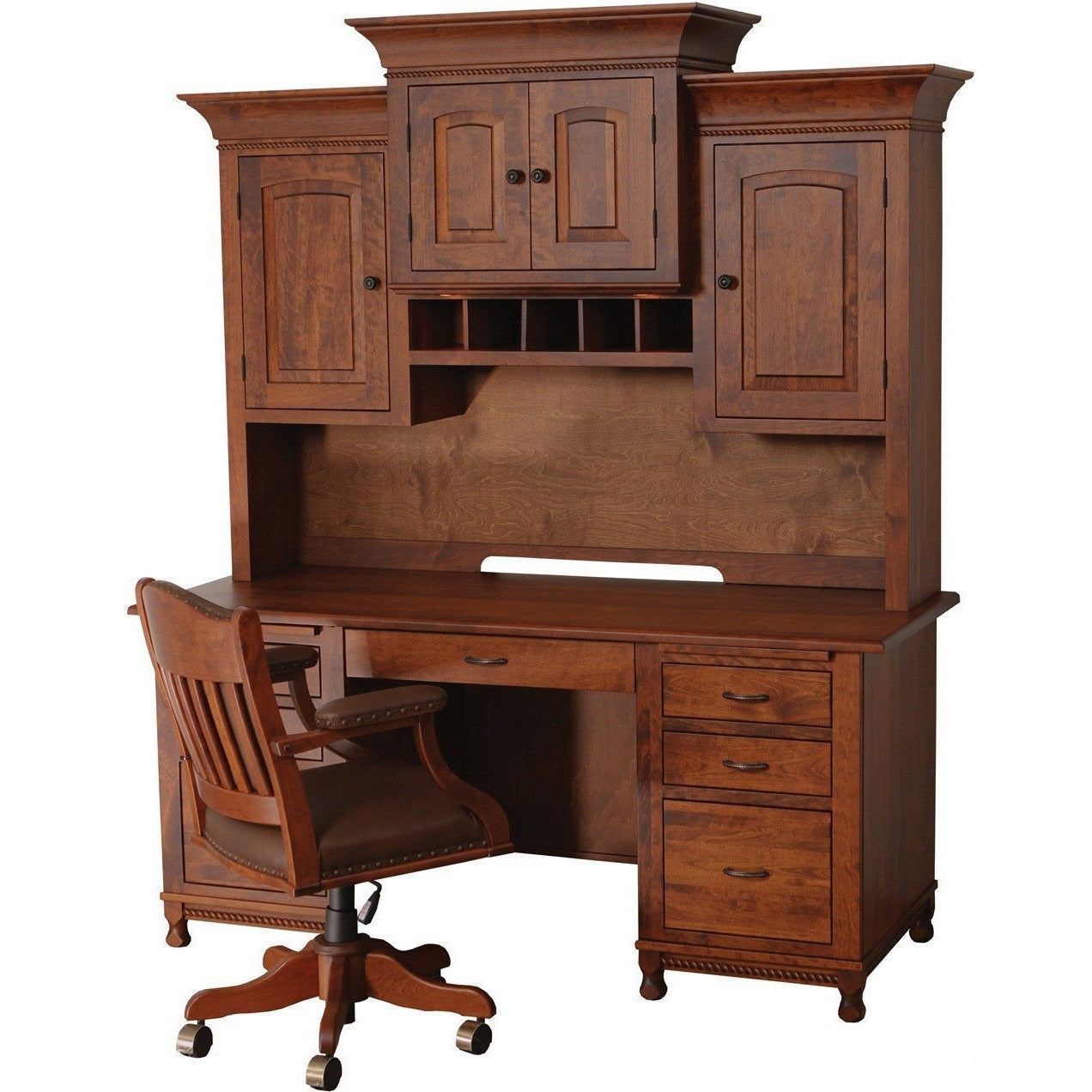 QW Amish Henry Stephen's Wall Desk with Optional Hutch – Quality