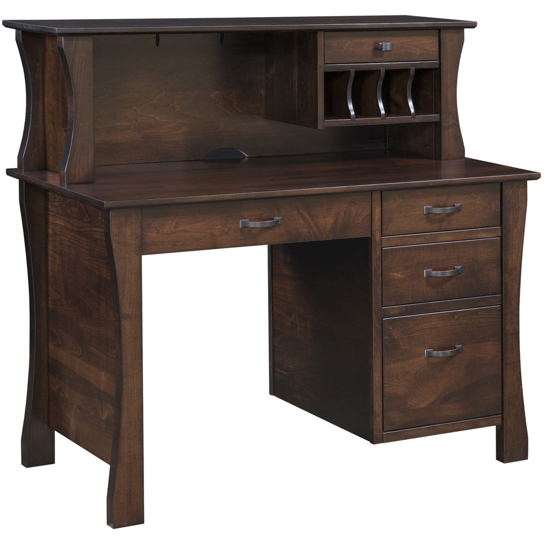 QW Amish Kapernaum Single Pedestal Desk w/ Optional Hutch