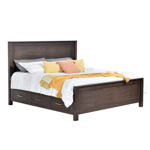 QW Amish Leon 6 Drawer Storage Bed