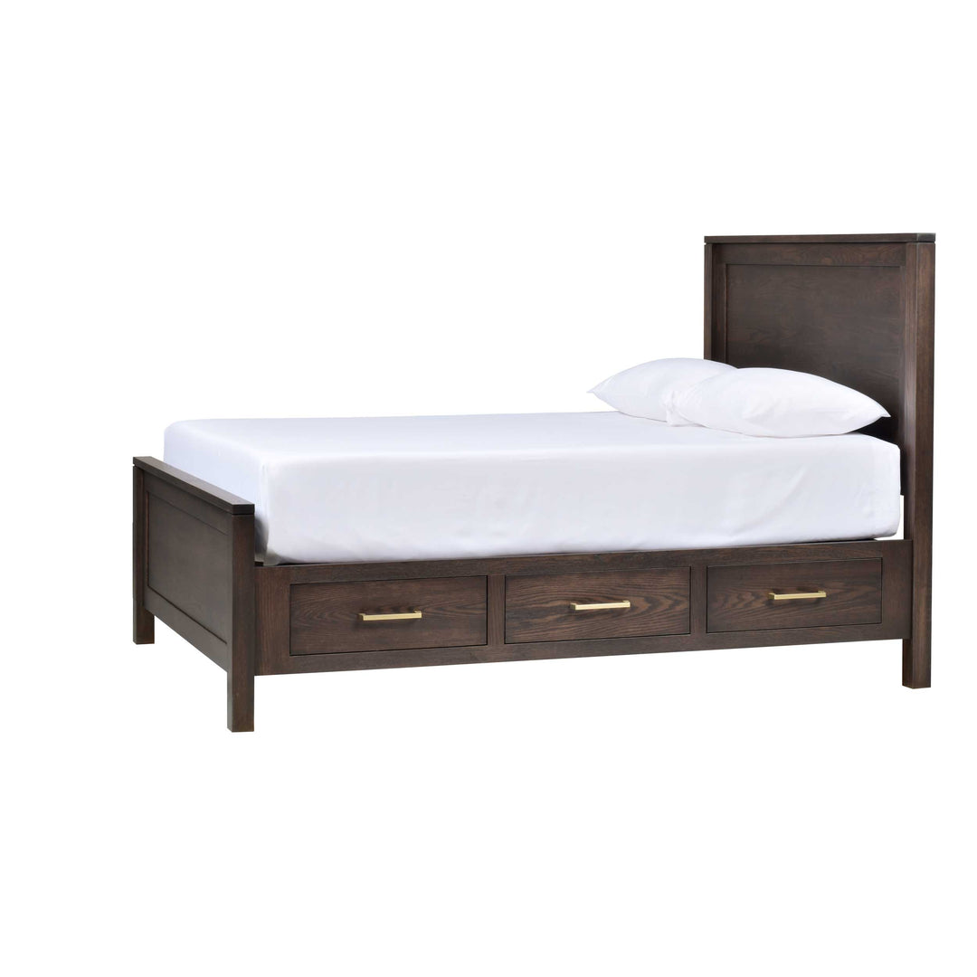 QW Amish Leon 6 Drawer Storage Bed