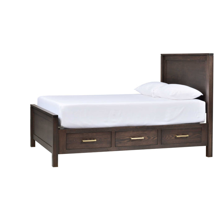 QW Amish Leon 6 Drawer Storage Bed