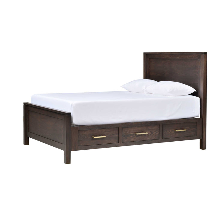 QW Amish Leon 6 Drawer Storage Bed
