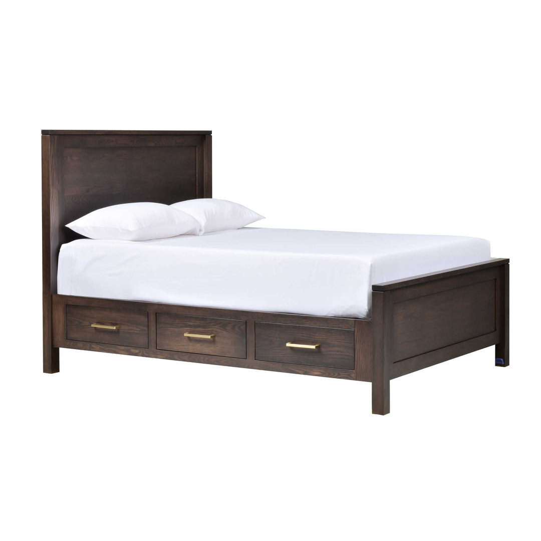 QW Amish Leon 6 Drawer Storage Bed