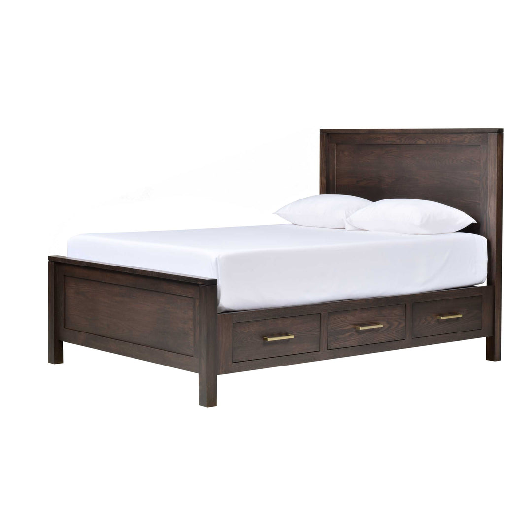 QW Amish Leon 6 Drawer Storage Bed