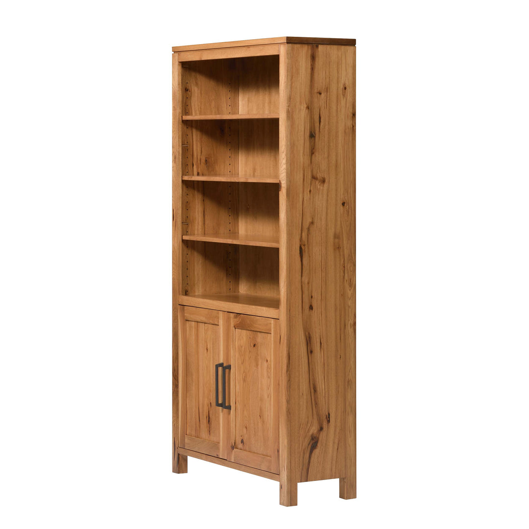 QW Amish Leon Bookcase with Doors