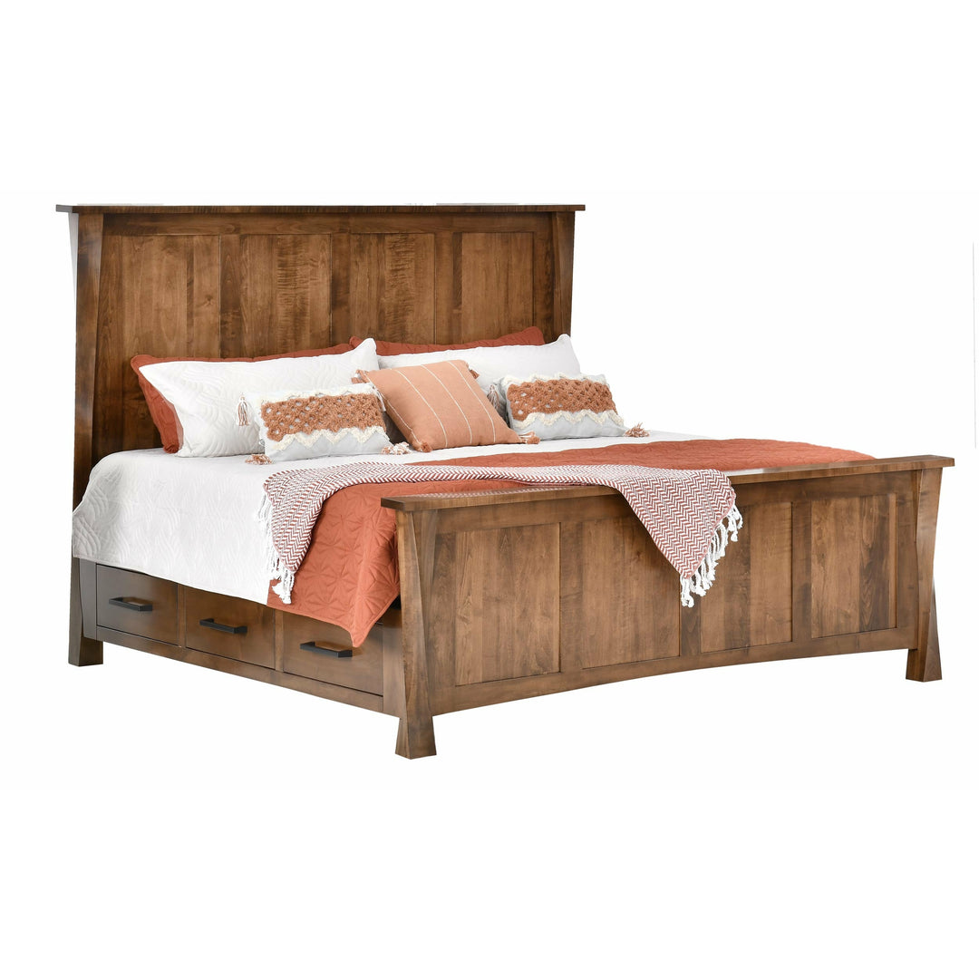 QW Amish Lexington Twist Storage Bed