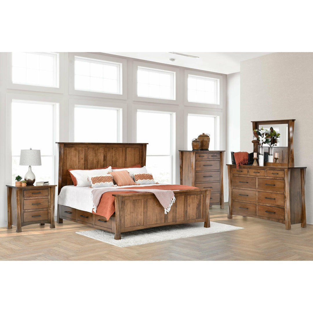 QW Amish Lexington Twist Storage Bed