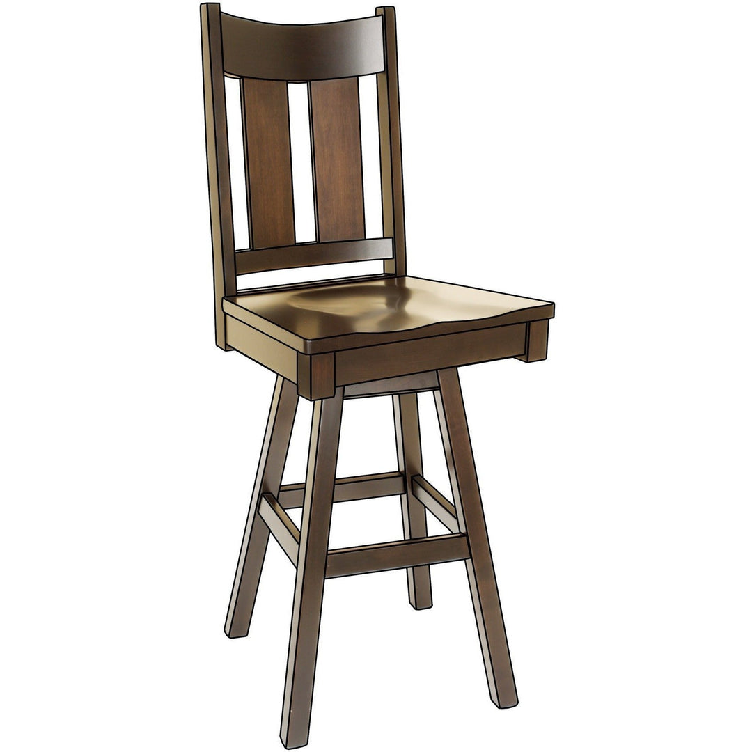 QW Amish Lilac Side Swivel Barstool LILACSIDE30SWIVELBARSTOOL