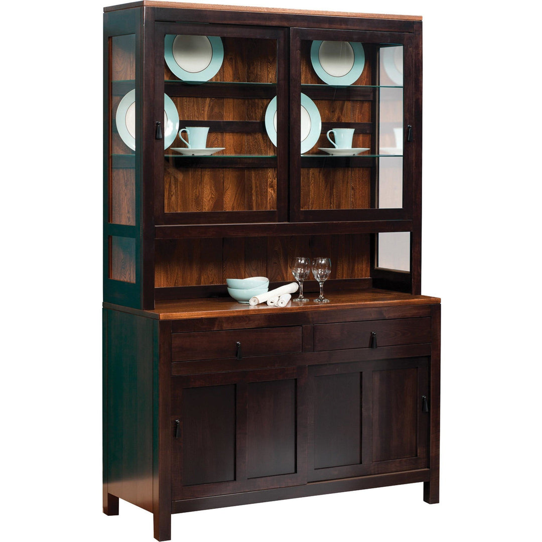 QW Amish Lillie Sliding Door Hutch & Buffet GPSO-G19-32S