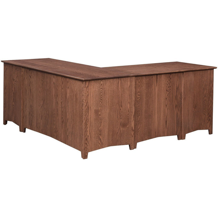QW Amish Linwood L Corner Desk with Optional Hutch MEKH-LW-7870-8870